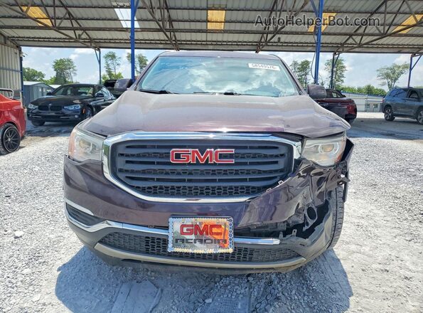 1GKKNKLA6JZ213210 2018 GMC ACADIA Бордовый Вид спереди
