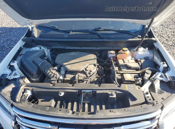 1GKKNKLS0MZ124858 2021 GMC ACADIA White Vista del compartimento del motor