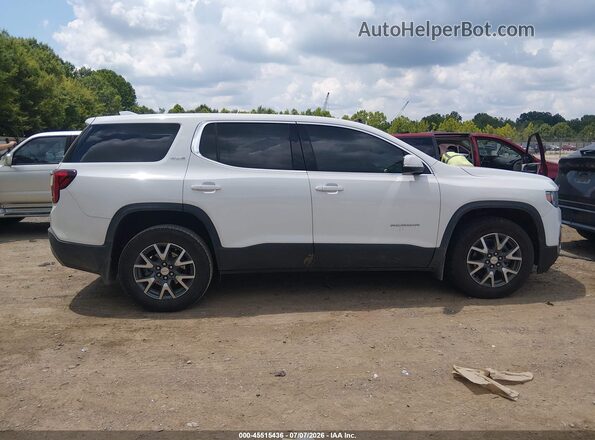 1GKKNKLS3MZ208236 2021 GMC ACADIA White Widok wnętrza z tyłu