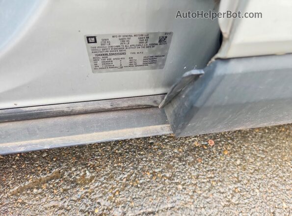 1GKKNMLS3HZ233283 2017 GMC ACADIA Silver Вид наклейки з VIN-кодом