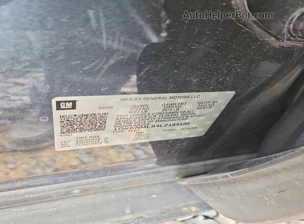 1GKKNMLS4LZ184166 2020 GMC ACADIA Black Вид підкапотного простору