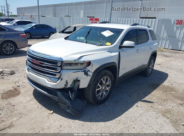 1GKKNMLS8MZ203335 2021 GMC ACADIA White Vista tres cuartos delantera izquierda