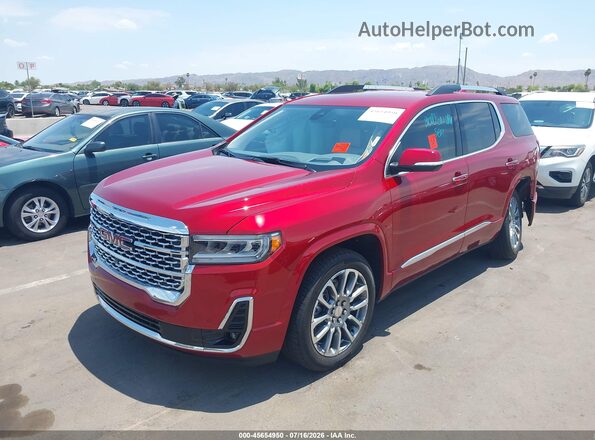 1GKKNPLS0PZ265365 2023 GMC ACADIA Red Vista tres cuartos delantera izquierda