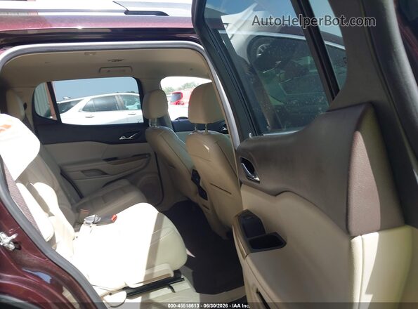 1GKKNPLS3JZ122563 2018 GMC ACADIA Burgundy Vista de la etiqueta del VIN