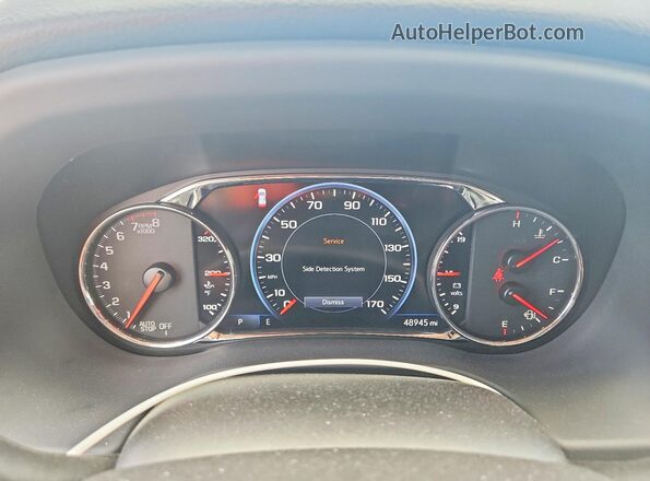 1GKKNPLS3NZ174751 2022 GMC ACADIA White Вид щитка приладів