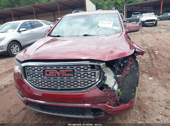 1GKKNPLS9JZ177907 2018 GMC ACADIA Red Vista del cuadro de instrumentos