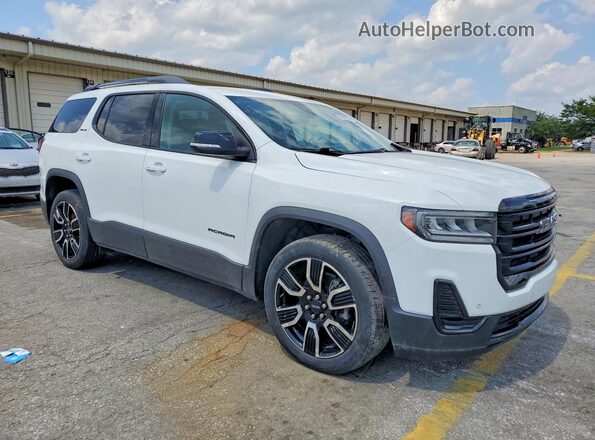 1GKKNRL49MZ110581 2021 GMC ACADIA Белый Передняя правая четверть