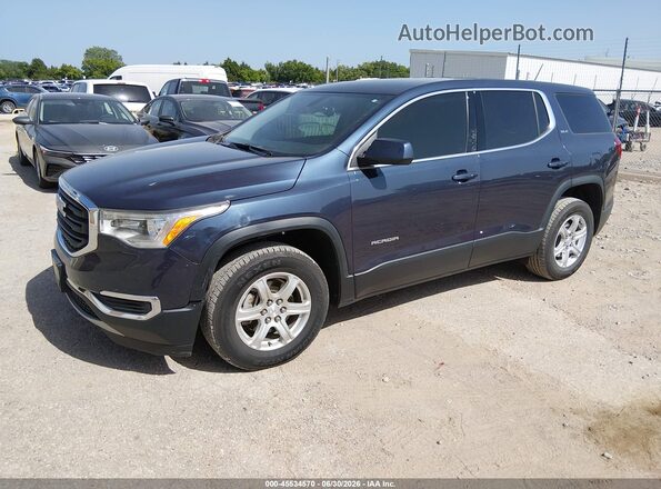 1GKKNRLS0KZ128060 2019 GMC ACADIA Blue Vista tres cuartos delantera izquierda
