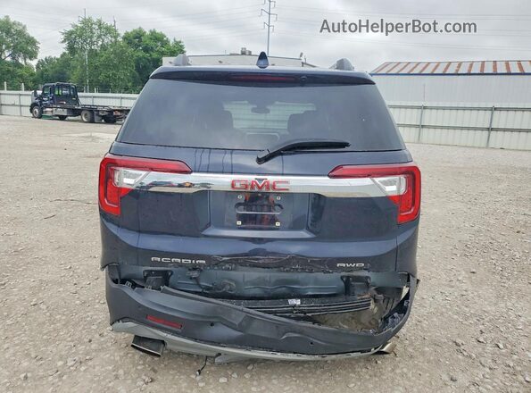 1GKKNRLS3MZ199109 2021 GMC ACADIA Синий Вид сзади