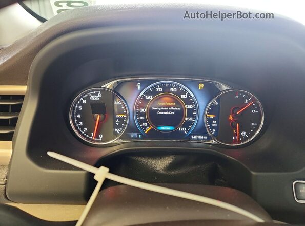 1GKKNXLS3HZ137851 2017 GMC ACADIA White Instrument cluster view