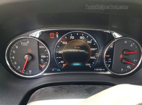 1GKKNXLS3HZ300935 2017 GMC ACADIA Charcoal Instrument cluster view