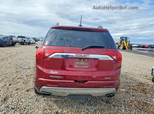 1GKKNXLS3JZ210531 2018 GMC ACADIA Maroon Widok z tyłu