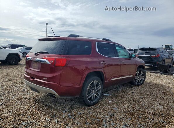 1GKKNXLS3JZ210531 2018 GMC ACADIA Maroon Tył prawy