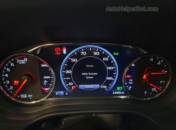 1GKKNXLS7NZ141333 2022 GMC ACADIA Red Vista del cuadro de instrumentos