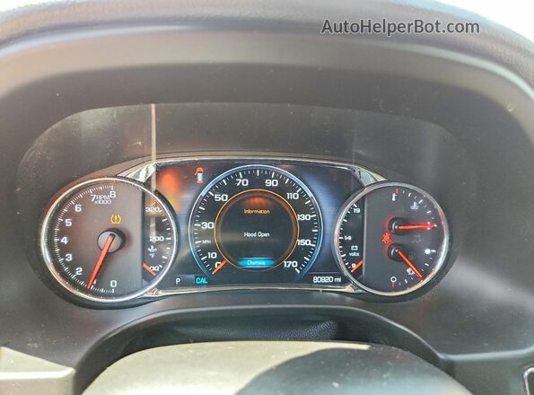 1GKKNXLS8JZ181513 2018 GMC ACADIA White Vista del cuadro de instrumentos