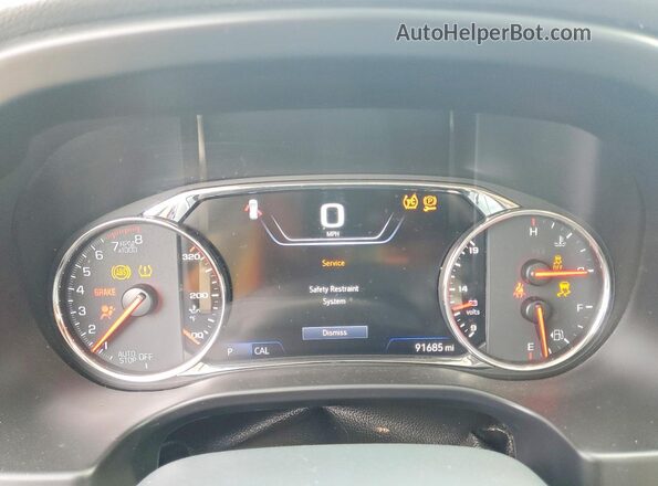 1GKKNXLS8MZ102300 2021 GMC ACADIA White Instrument cluster view