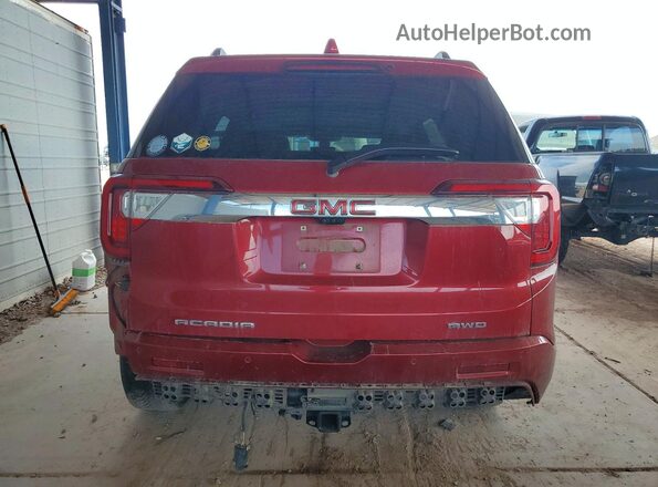 1GKKNXLSXMZ223328 2021 GMC ACADIA Red Вид ззаду