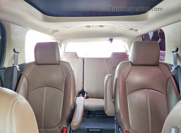 1GKKVRKDXGJ168736 2016 GMC ACADIA Tan Vista de los asientos traseros