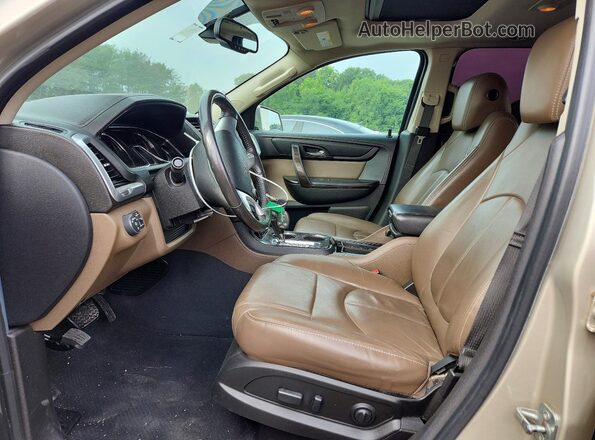 1GKKVRKDXGJ168736 2016 GMC ACADIA Tan Vista interior delantera