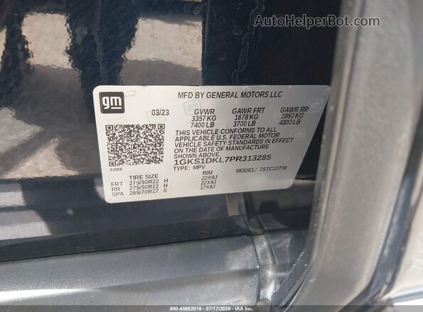 1GKS1DKL7PR313285 2023 GMC YUKON Blue Շարժիչի բաժամունքի տեսք