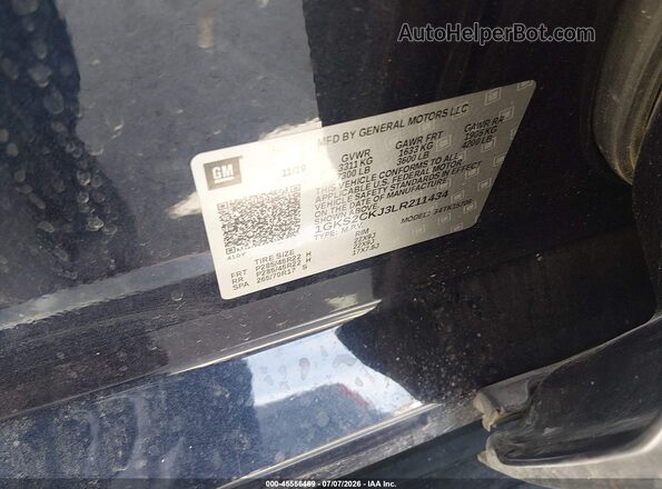 1GKS2CKJ3LR211434 2020 GMC YUKON Dark Blue ძრავის განყოფილების ხედი