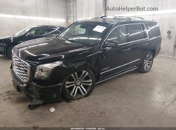 1GKS2CKJ7JR377307 2018 GMC YUKON Black Առջևի ձախ երեք քառորդ տեսարան