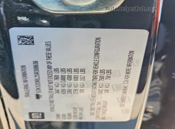 1GKS2DRL2SR308636 2025 GMC YUKON Black Widok wnętrza 360 stopni
