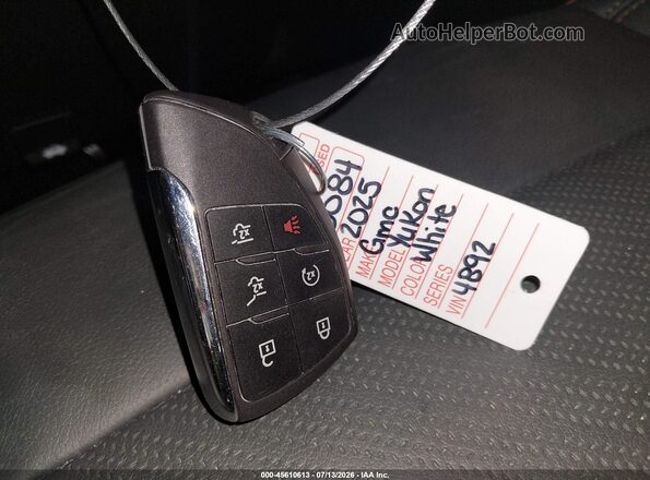 1GKS2HRD1SR324892 2025 GMC YUKON White Dashboard view