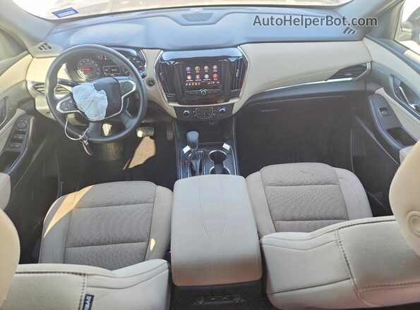 1GNERFKWXPJ328022 2023 CHEVROLET TRAVERSE Silver Widok deski rozdzielczej