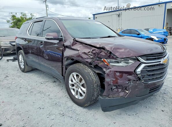1GNERGKW0KJ150877 2019 CHEVROLET TRAVERSE Бордовый Передняя правая четверть