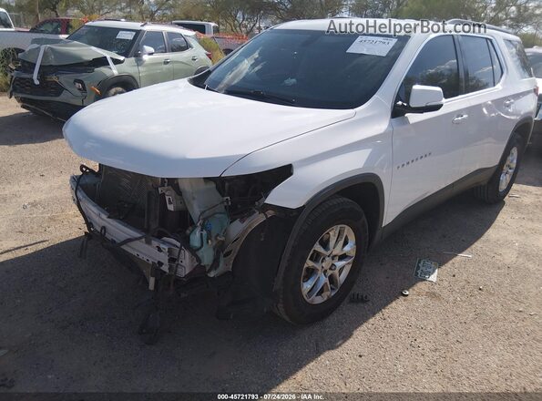 1GNERGKW2KJ138262 2019 CHEVROLET TRAVERSE White წინა მარცხენა ხედი სამი მეოთხედიდან