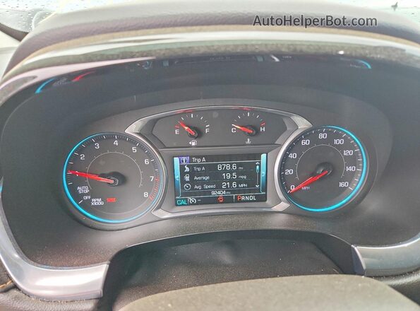 1GNERGKW2KJ266923 2019 CHEVROLET TRAVERSE Silver Вид щитка приладів