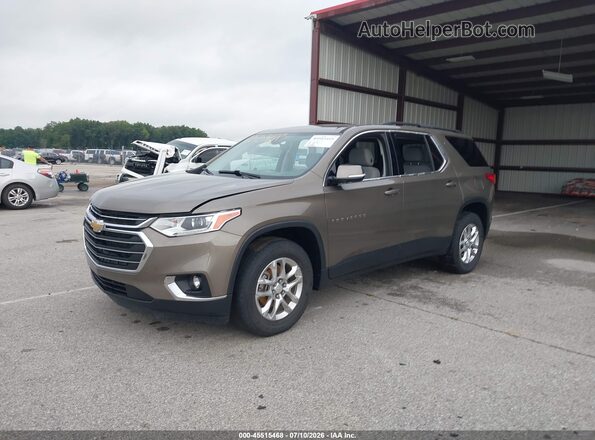 1GNERGKW2LJ135508 2020 CHEVROLET TRAVERSE Brown წინა მარცხენა ხედი სამი მეოთხედიდან