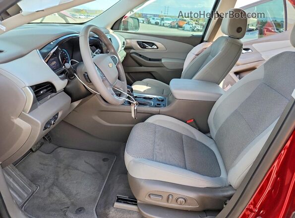 1GNERGKW2MJ174360 2021 CHEVROLET TRAVERSE Темно-бордовый Вид салона спереди