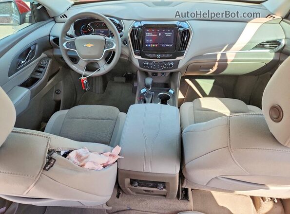 1GNERGKW2MJ174360 2021 CHEVROLET TRAVERSE Темно-бордовый Вид панели приборов