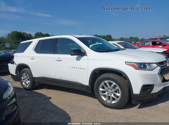 1GNEVFKW5MJ268917 2021 CHEVROLET TRAVERSE White Widok wnętrza z tyłu