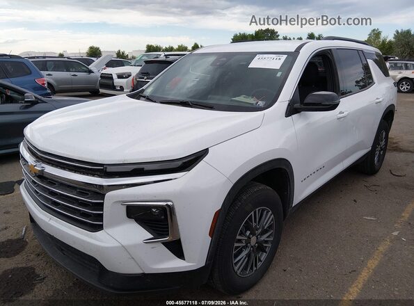 1GNEVGKS8TJ128975 2026 CHEVROLET TRAVERSE Белый Передняя левая четверть