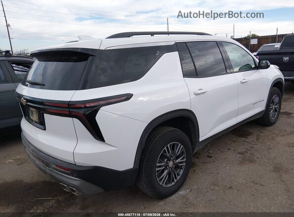 1GNEVGKS8TJ128975 2026 CHEVROLET TRAVERSE Белый Задняя правая четверть