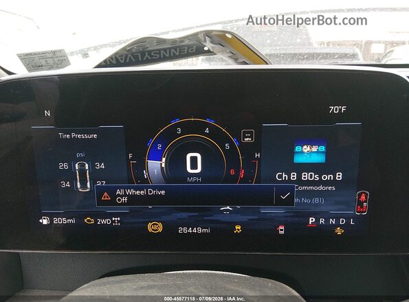 1GNEVGKS8TJ128975 2026 CHEVROLET TRAVERSE Белый Вид задних сидений