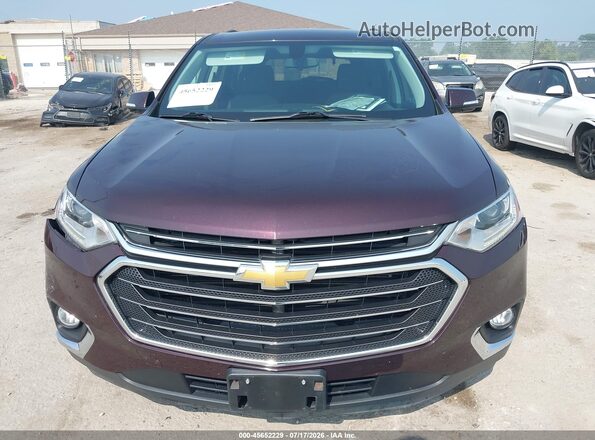 1GNEVGKW9JJ202937 2018 CHEVROLET TRAVERSE Burgundy Widok zestawu wskaźników