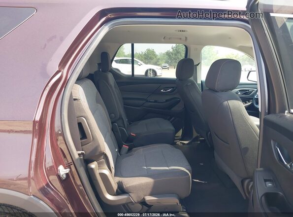 1GNEVGKW9JJ202937 2018 CHEVROLET TRAVERSE Burgundy Widok naklejki z numerem VIN
