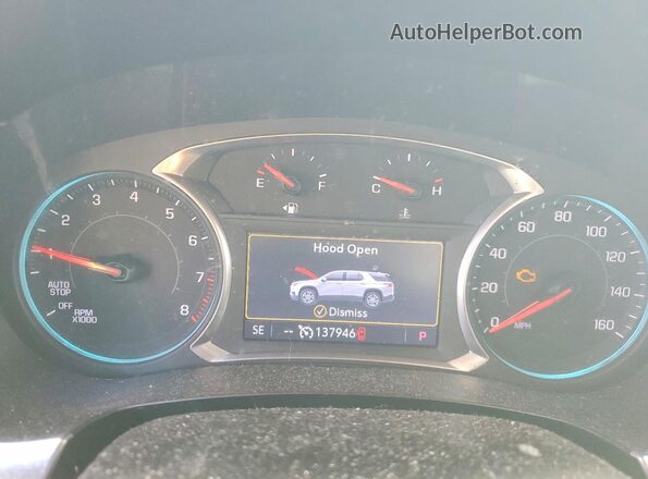 1GNEVGKW9LJ309313 2020 CHEVROLET TRAVERSE Silver Вид щитка приладів