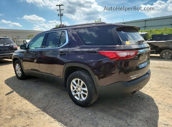 1GNEVGKWXMJ102642 2021 CHEVROLET TRAVERSE Maroon Trasero izquierdo
