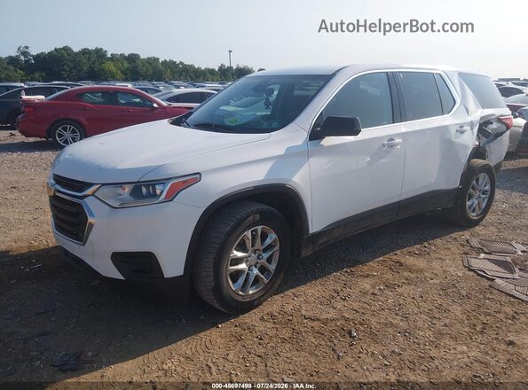 1GNEVLKWXLJ233738 2020 CHEVROLET TRAVERSE White Vista tres cuartos delantera izquierda