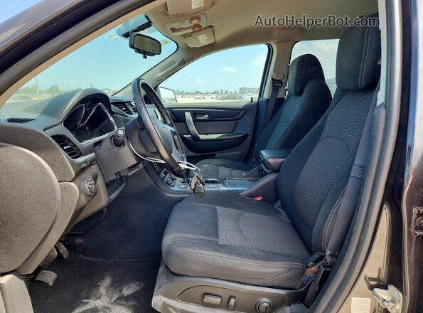1GNKVGKD8HJ173071 2017 CHEVROLET TRAVERSE Угольный Вид салона спереди