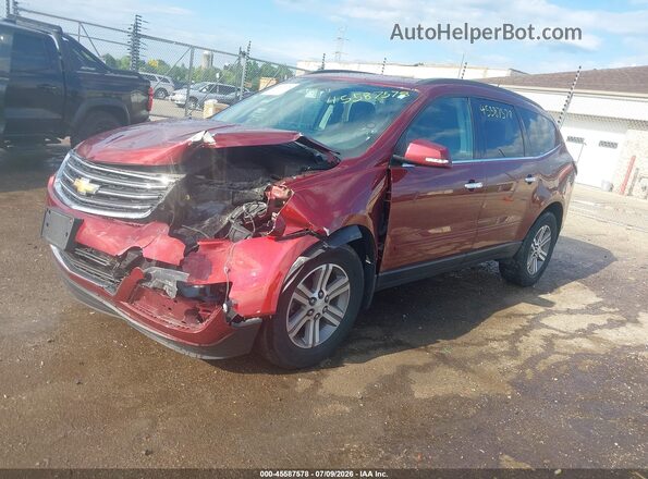 1GNKVGKD8HJ316682 2017 CHEVROLET TRAVERSE Red Առջևի ձախ երեք քառորդ տեսարան