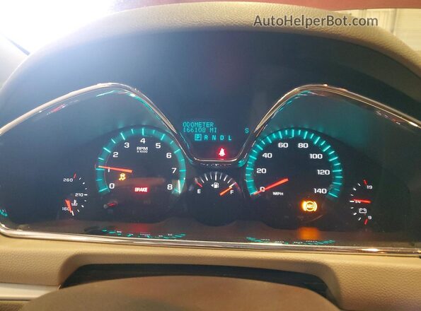 1GNKVJKD1GJ243733 2016 CHEVROLET TRAVERSE Maroon Вид щитка приладів