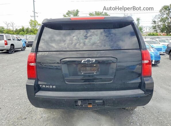 1GNSCAKC2JR175979 2018 CHEVROLET TAHOE Black უკანა ხედი