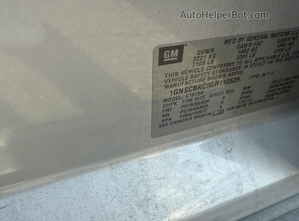1GNSCBKC0GR116525 2016 CHEVROLET TAHOE  Engine compartment view
