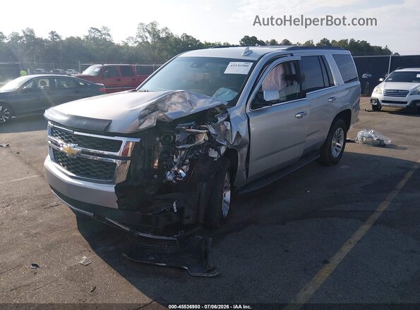 1GNSCBKC0JR255111 2018 CHEVROLET TAHOE Silver Przód lewy